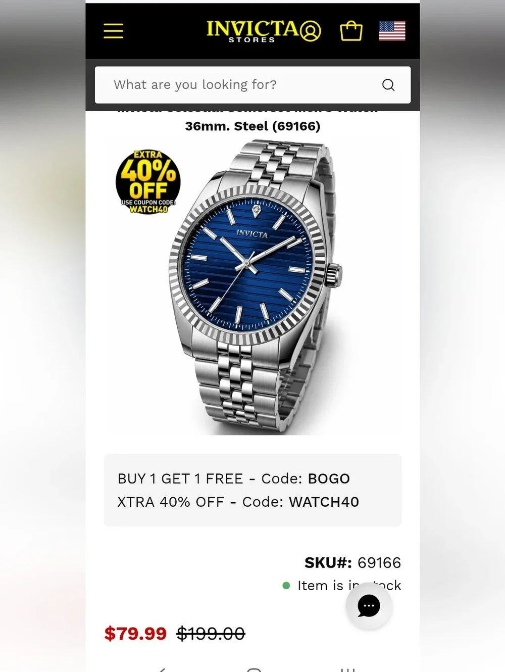 720. Pair Of Men's Invicta Watches